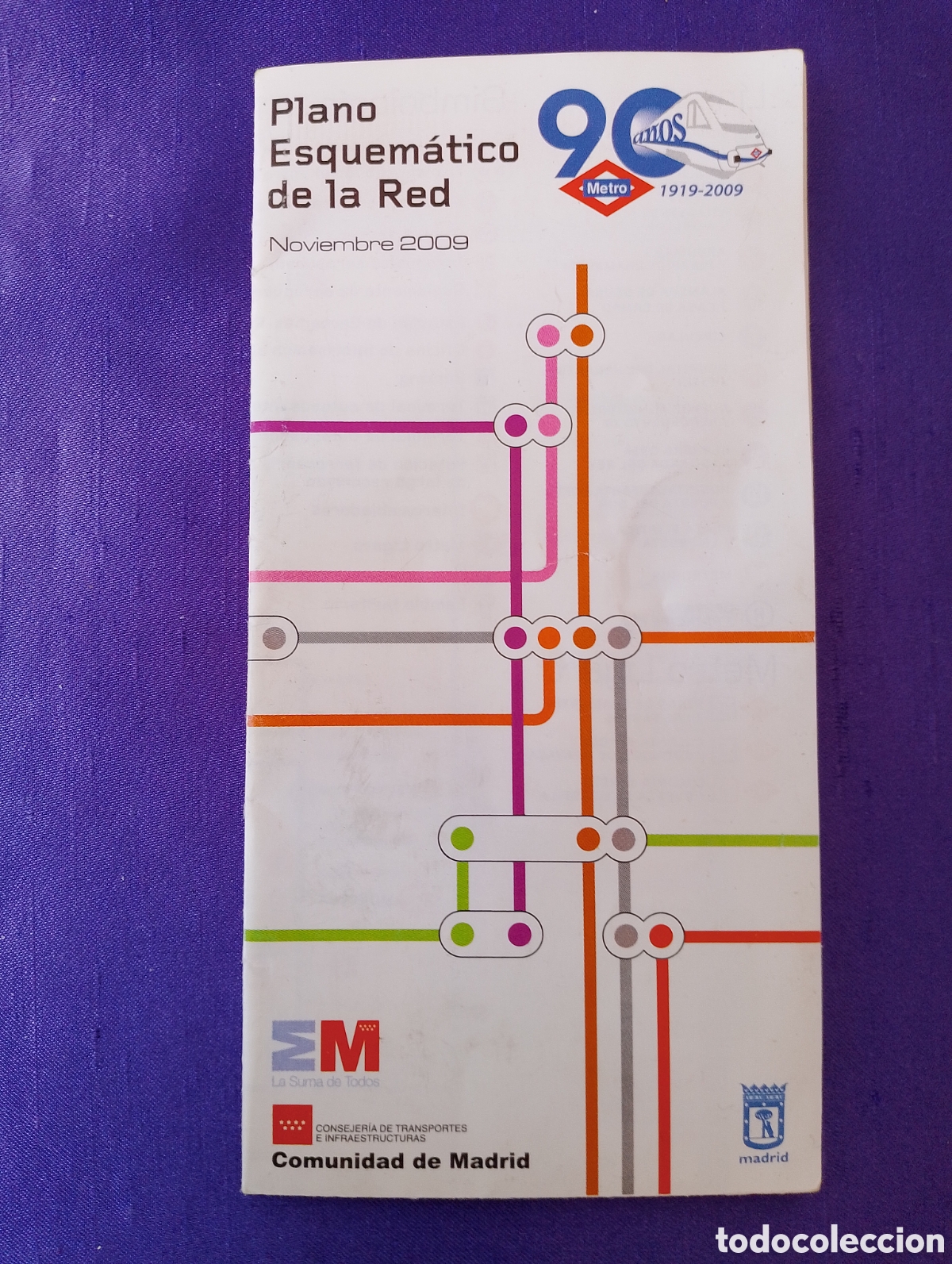 Collectionnisme Billets de transport: Plano Metro de Madrid Noviembre 2009