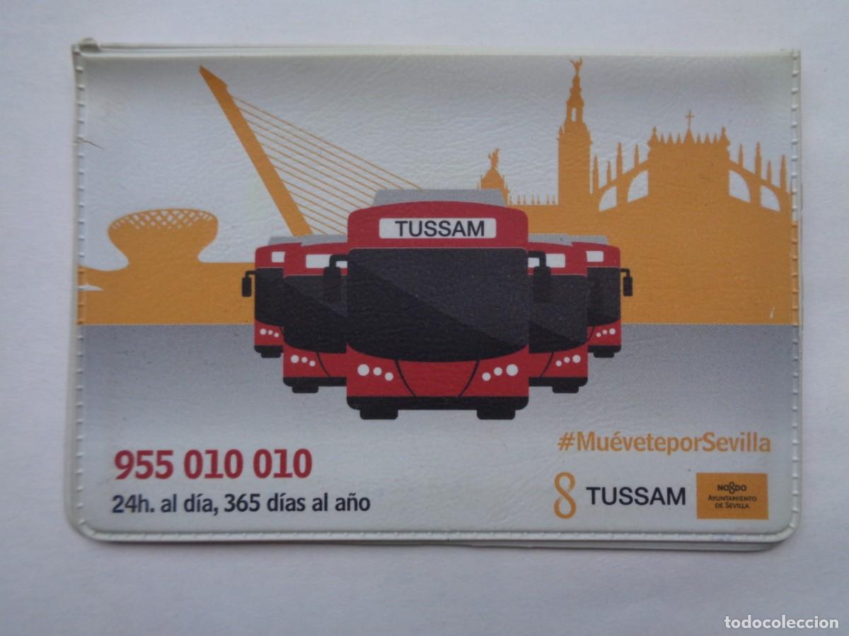 Coleccionismo Billetes de transporte: TRANSPORTES URBANOS DE SEVILLA ( TUSSAM ): CARTERITA PARA GUARDAR EL BONOBUS