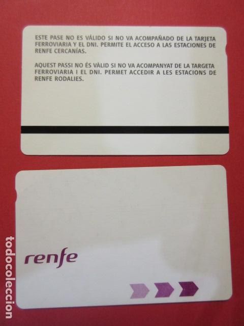 Coleccionismo Billetes de transporte: REF: TARPLAS_01 - COLECCION TARJETA ESPA&Ntilde;A - RENFE PASE CARTON SIN USAR