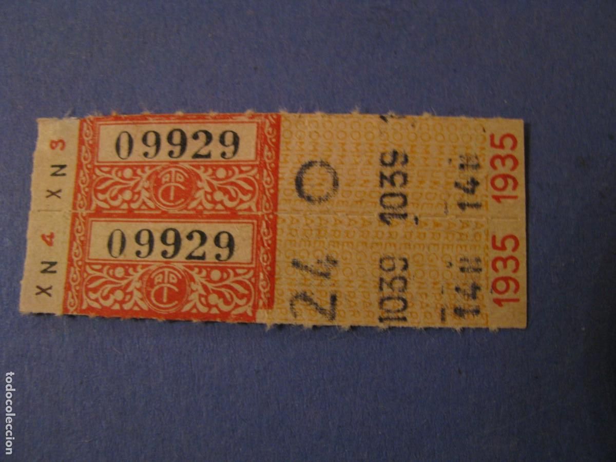 Coleccionismo Billetes de transporte: TICKET DEL AUTOBUS DE PARIS? 1935.