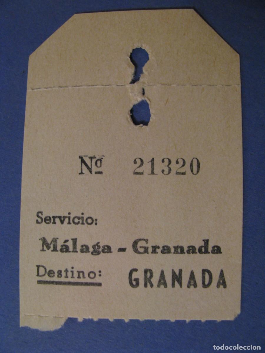 Coleccionismo Billetes de transporte: BILLETE DE TRANSPORTE. SERVICIO MALAGA - GRANADA.