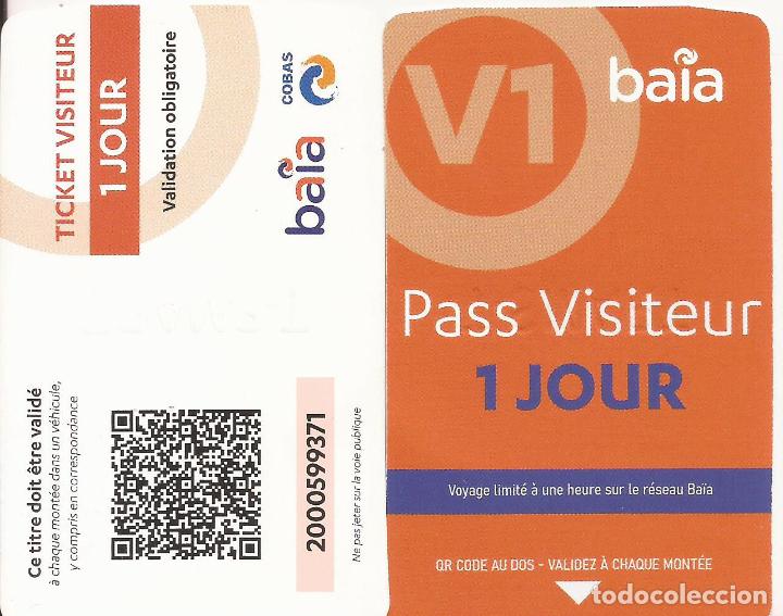 Sammeln von Fahrkarten: BILLETE DE TRANSPORTE, ARCACHON-FRANCIA, TICKET VISITEUR 1 JOUR, ANVERSO Y REVERSO