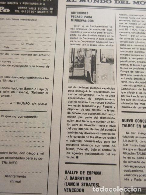Sammeln von Fahrkarten: ARTICULO 1979 - REF: TRI_03_ARTICULO -LEEINT1PAG- AUTOBUSES PEGASO MINUSVALIDOS BARCELONA