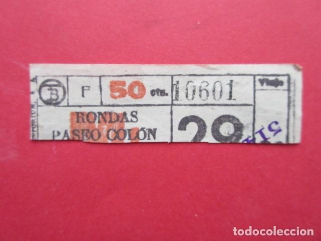 Coleccionismo Billetes de transporte: BILLETE CAPICUA 10601 TRANVIAS DE BARCELONA DIAS SEMANA LINEAS - 29 MI MIERCOLES