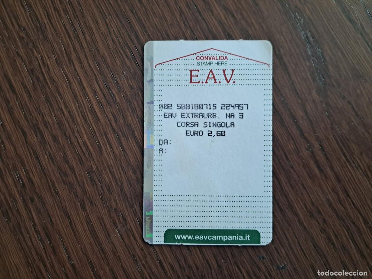 Coleccionismo Billetes de transporte: ticket de transporte, E.A.V. Campania, Italia.