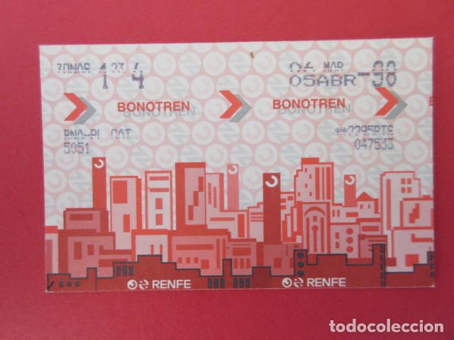 Coleccionismo Billetes de transporte: TARJETA RENFE - Ref: COL_RENFE_CERCANIAS - ESTACION BNA - PL CAT- BARCELONA PLZA CATALU&Ntilde;A BONOTREN