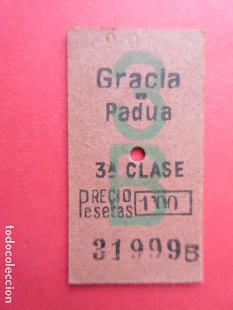 Collectables Transport Tickets: BILLETE EDMONSON - FERROCARRILES CATALANES SARRIA GENERALITAT - 3B GRACIA PADUA