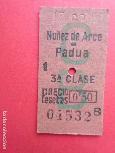 Collectables Transport Tickets: BILLETE EDMONSON - FERROCARRILES CATALANES SARRIA GENERALITAT - CB NU&Ntilde;EZ ARCE PADUA