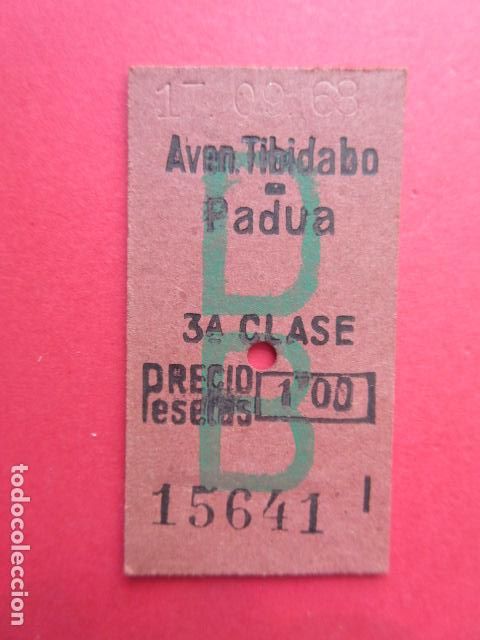 Collectables Transport Tickets: BILLETE EDMONSON - FERROCARRILES CATALANES SARRIA GENERALITAT - DB AVEN TIBIDABO PADUA
