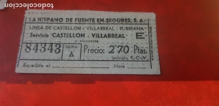 Collectables Transport Tickets: BILLETE DE AUTOBUS,LA HISPANO DE FUENTE EN SEGURES S..A.(HIFE) A&Ntilde;O 1964