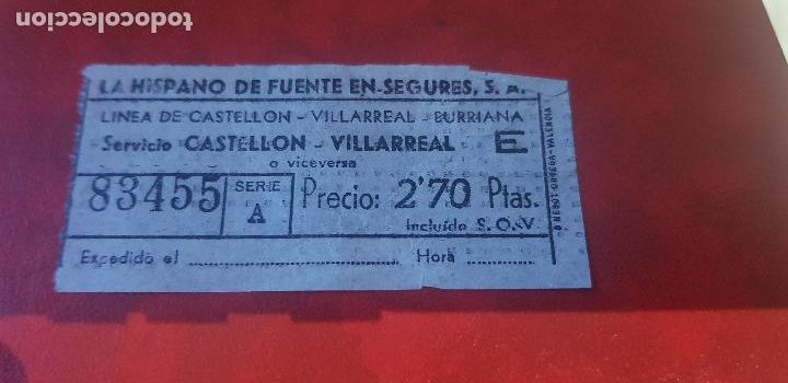 Collectables Transport Tickets: BILLETE DE AUTOBUS,LA HISPANO DE FUENTE EN SEGURES S..A.(HIFE) A&Ntilde;O 1964