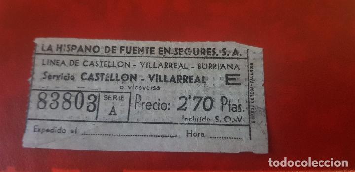 Collectables Transport Tickets: BILLETE DE AUTOBUS,LA HISPANO DE FUENTE EN SEGURES S..A.(HIFE) A&Ntilde;O 1964