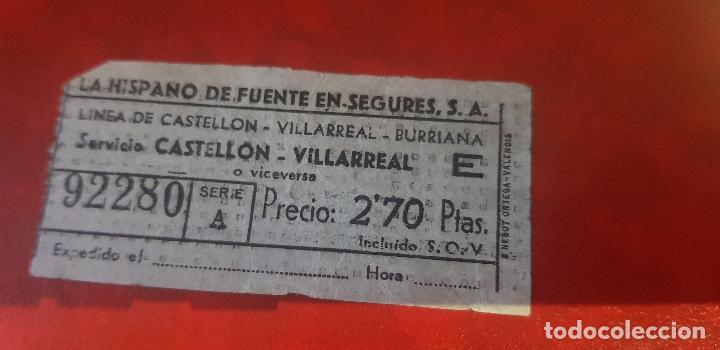 Collectables Transport Tickets: BILLETE DE AUTOBUS,LA HISPANO DE FUENTE EN SEGURES S..A.(HIFE) A&Ntilde;O 1964