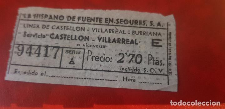 Collectables Transport Tickets: BILLETE DE AUTOBUS,LA HISPANO DE FUENTE EN SEGURES S..A.(HIFE) A&Ntilde;O 1964