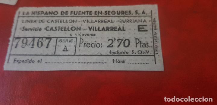 Collectables Transport Tickets: BILLETE DE AUTOBUS,LA HISPANO DE FUENTE EN SEGURES S..A.(HIFE) A&Ntilde;O 1964