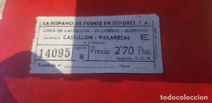 Collectables Transport Tickets: BILLETE DE AUTOBUS,LA HISPANO DE FUENTE EN SEGURES S..A.(HIFE) A&Ntilde;O 1964