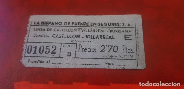 Collectables Transport Tickets: BILLETE DE AUTOBUS,LA HISPANO DE FUENTE EN SEGURES S..A.(HIFE) A&Ntilde;O 1964