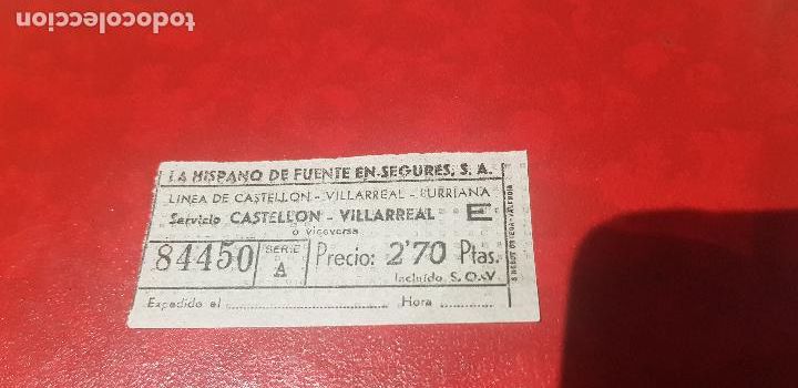 Collectables Transport Tickets: BILLETE DE AUTOBUS,LA HISPANO DE FUENTE EN SEGURES S..A.(HIFE) A&Ntilde;O 1964