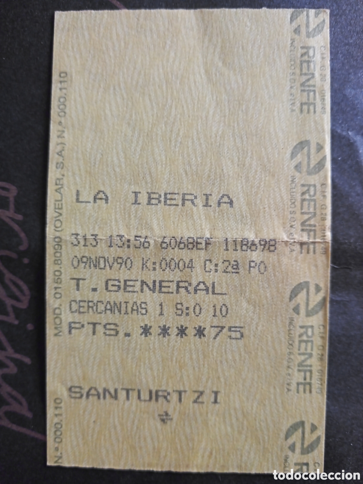 Collectables Transport Tickets: BILLETE TRANSPORTE. LA IBERIA