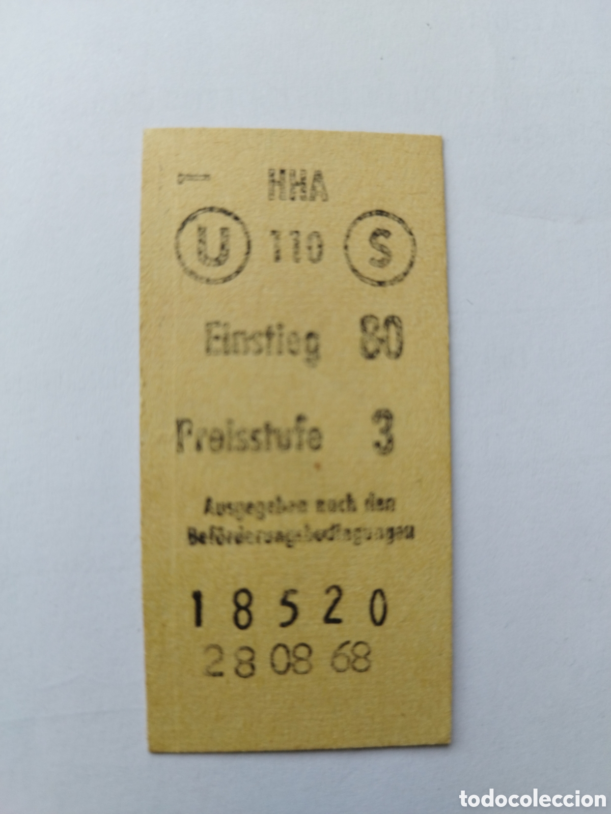 Collectables Transport Tickets: Billete de tren Alemania agosto 1968 carton