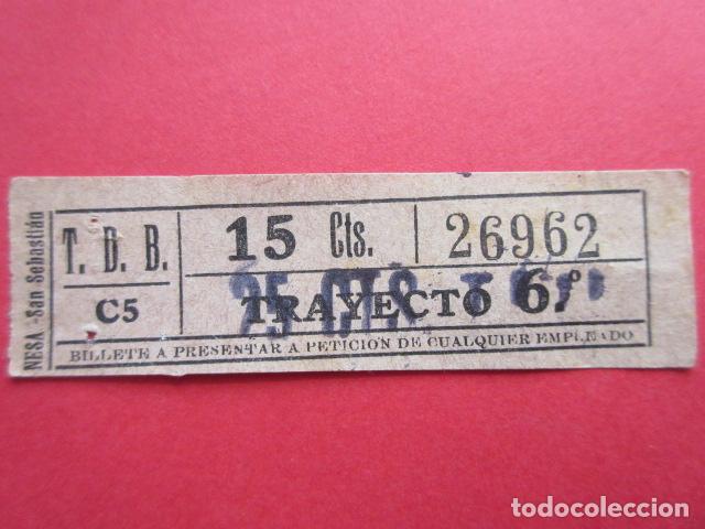 Collectables Transport Tickets: BILLETE TRANVIA BARCELONA TDB CAPICUA 26962 SELLO SOBRECARGA 25 CENTIMOS