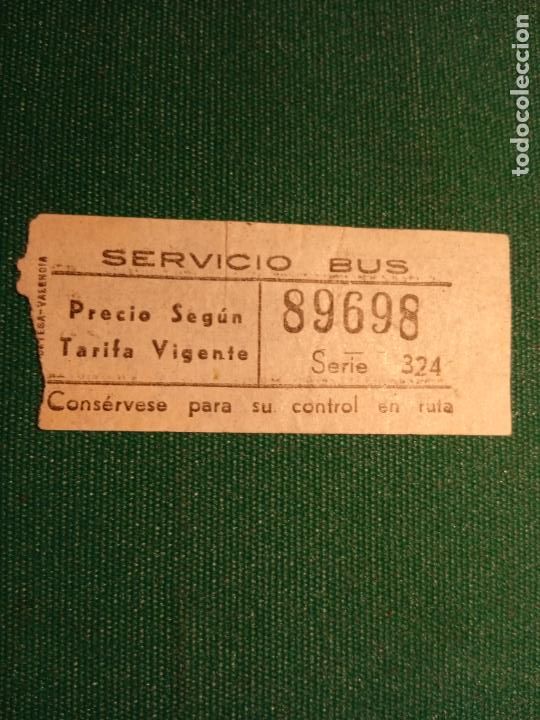 Collectables Transport Tickets: BILLETE CAPICUA SERVICIO BUS VALENCIA