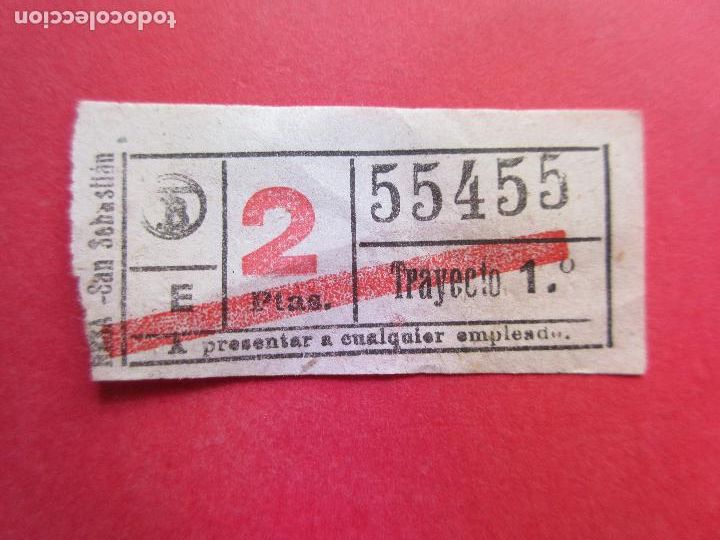 Collectables Transport Tickets: BILLETE MINI CAPICUA 55455 - TB TRANVIAS DE BARCELONA