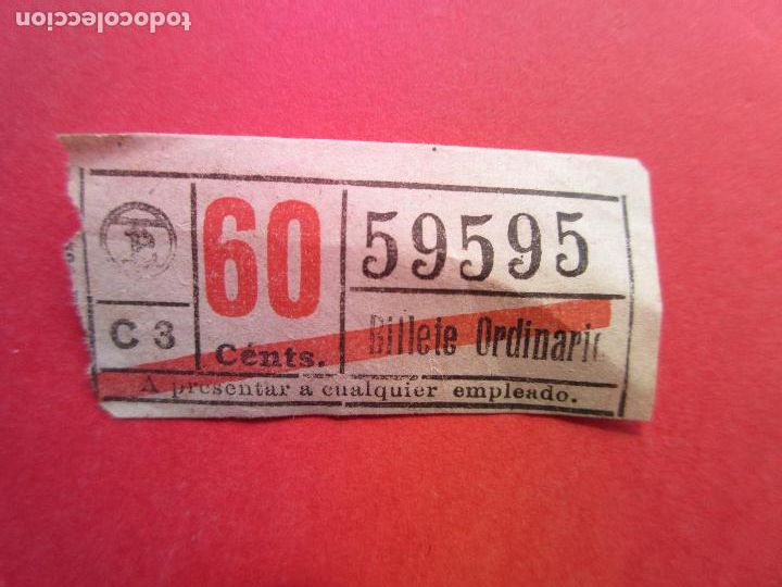 Collectables Transport Tickets: BILLETE MINI CAPICUA 59595 - TB TRANVIAS DE BARCELONA