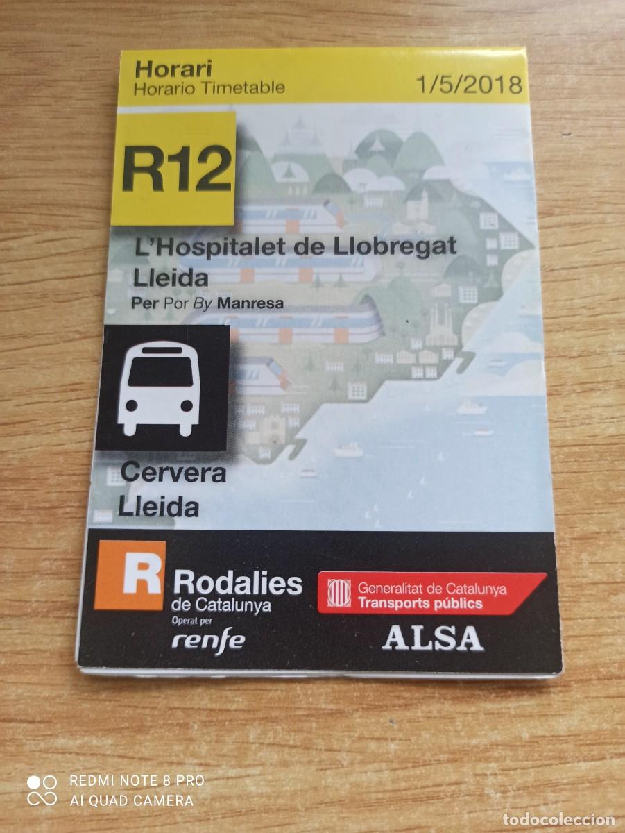 Coleccionismo billetes de transporte: Horario R12 - Foto 1