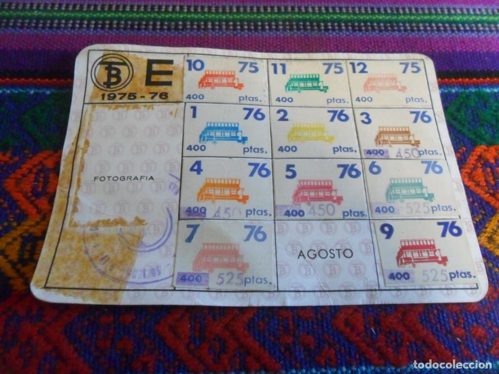 Collectables Transport Tickets: ABONO AUTOB&Uacute;S UNIVERSITARIO TRANSPORTES DE BARCELONA SA 1975 76. MUY RARO.