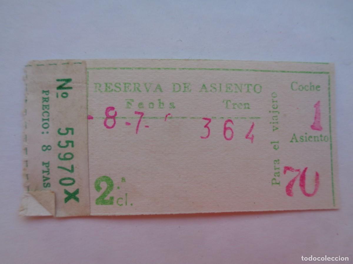 Collectables Transport Tickets: BILLETE DE TREN RARO. A&Ntilde;OS 60
