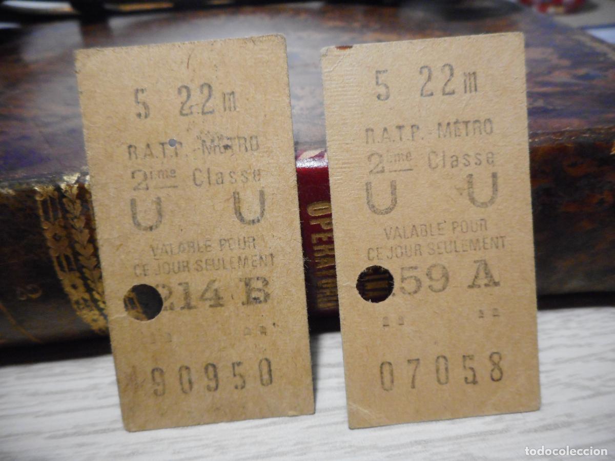 Collectables Transport Tickets: ANTIGUOS BILLETES TICKETS R.A.T.P METRO FRANCIA?