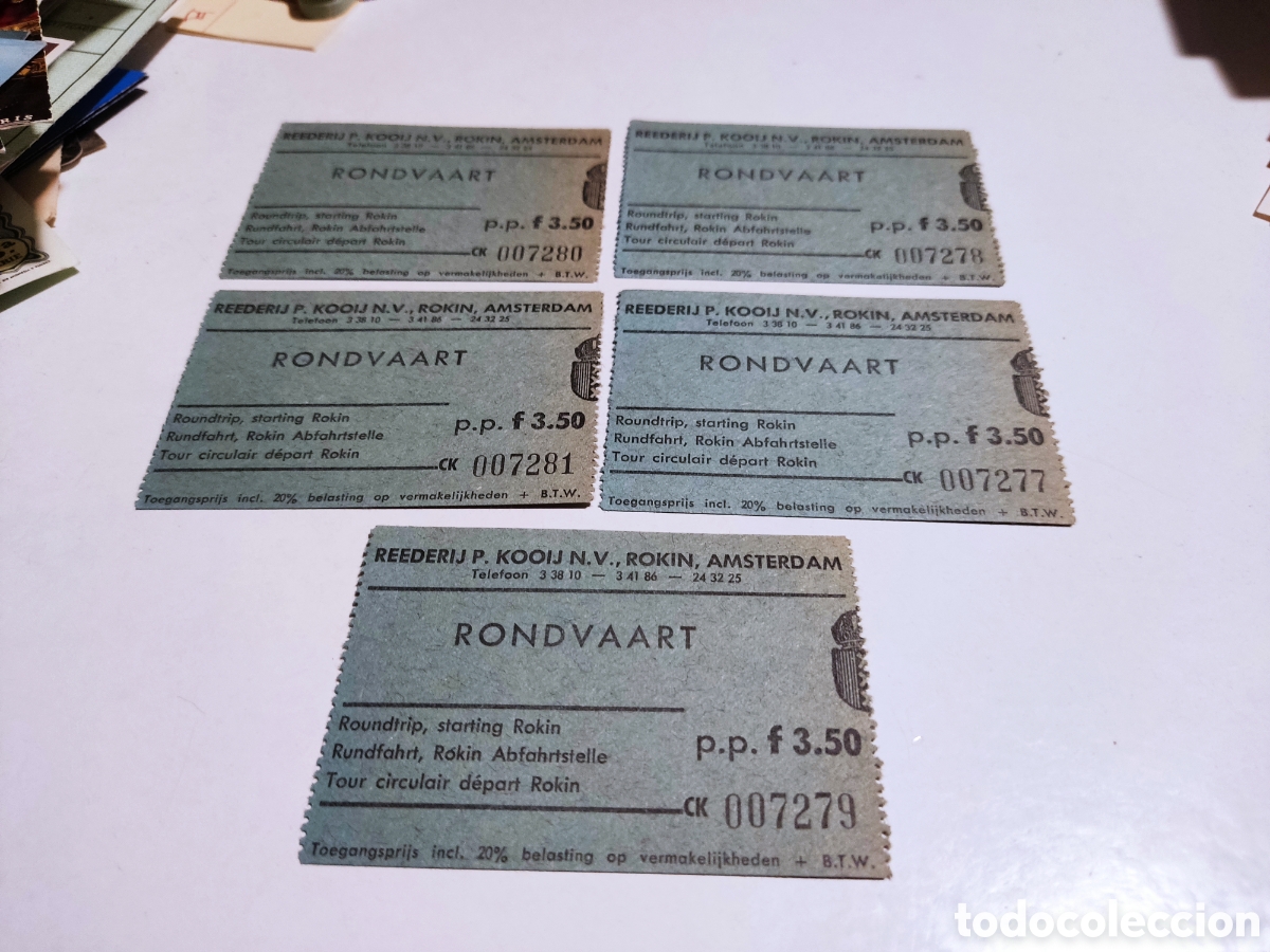 Coleccionismo billetes de transporte: Ticket transporte Amsterdam - Foto 1