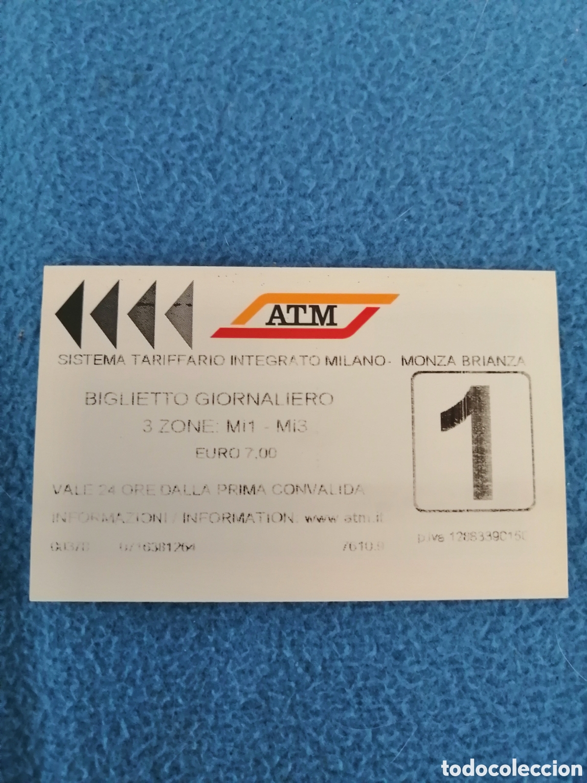 Collectables Transport Tickets: Billete transporte ATM Mil&aacute;n