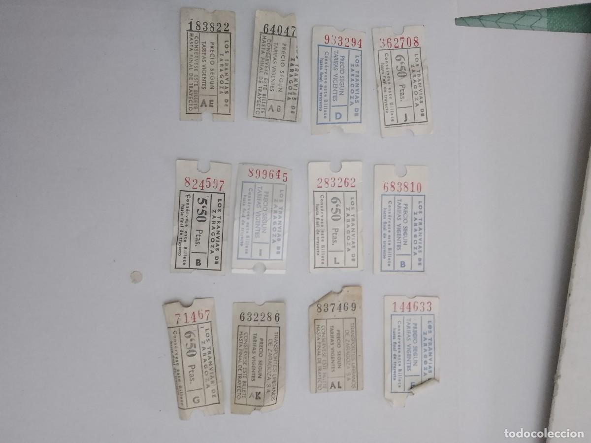Sammeln von Fahrkarten: Billetes de tranv&iacute;a ,lote, 12 unidades a&ntilde;os 60,70,