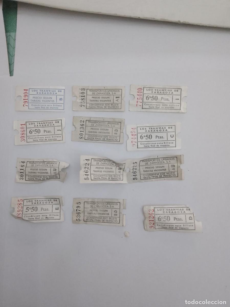 Sammeln von Fahrkarten: Billetes de tranv&iacute;a ,lote, 12 unidades a&ntilde;os 60,70,