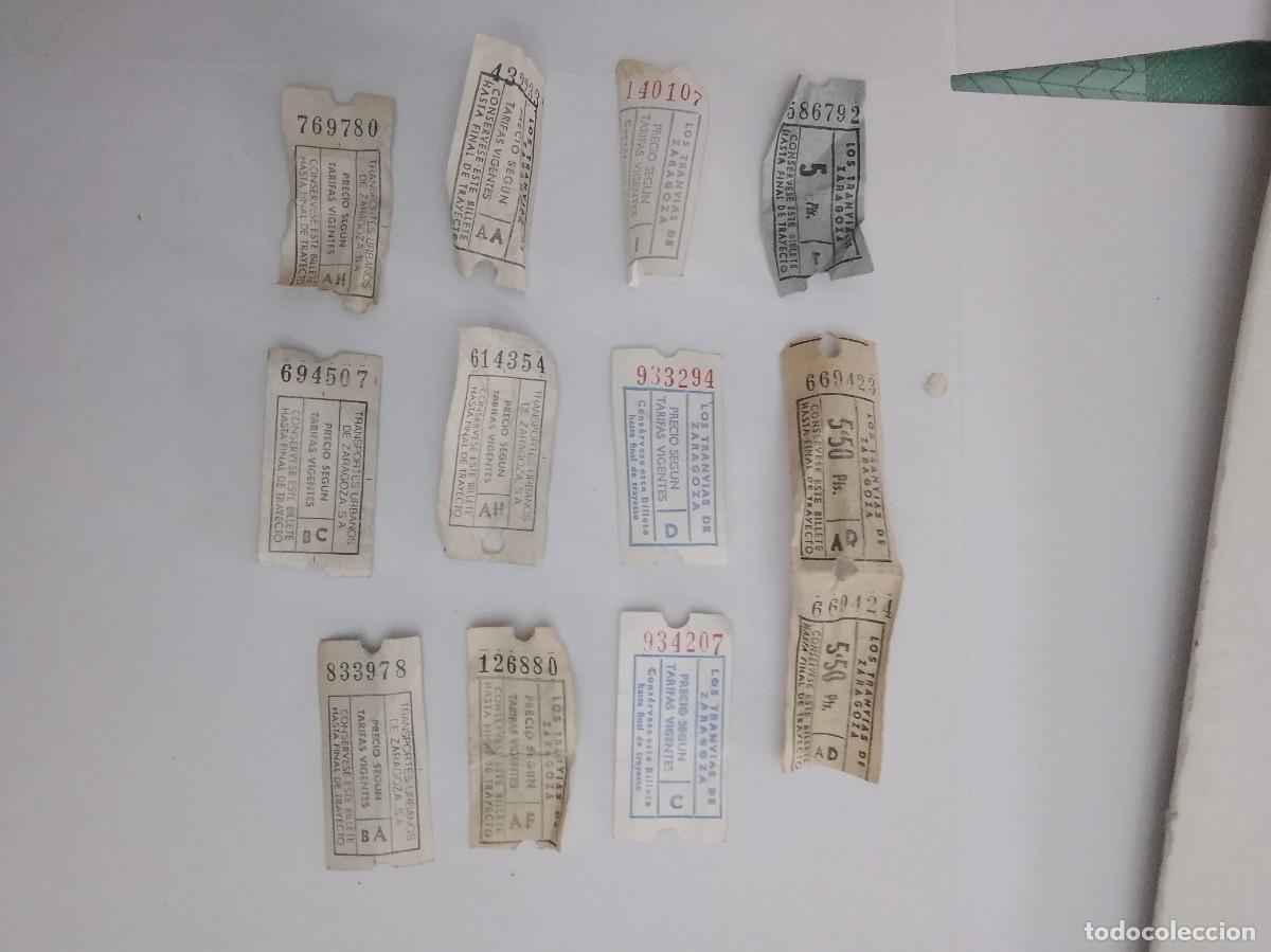 Sammeln von Fahrkarten: Billetes de tranv&iacute;a ,lote, 12 unidades a&ntilde;os 60,70,