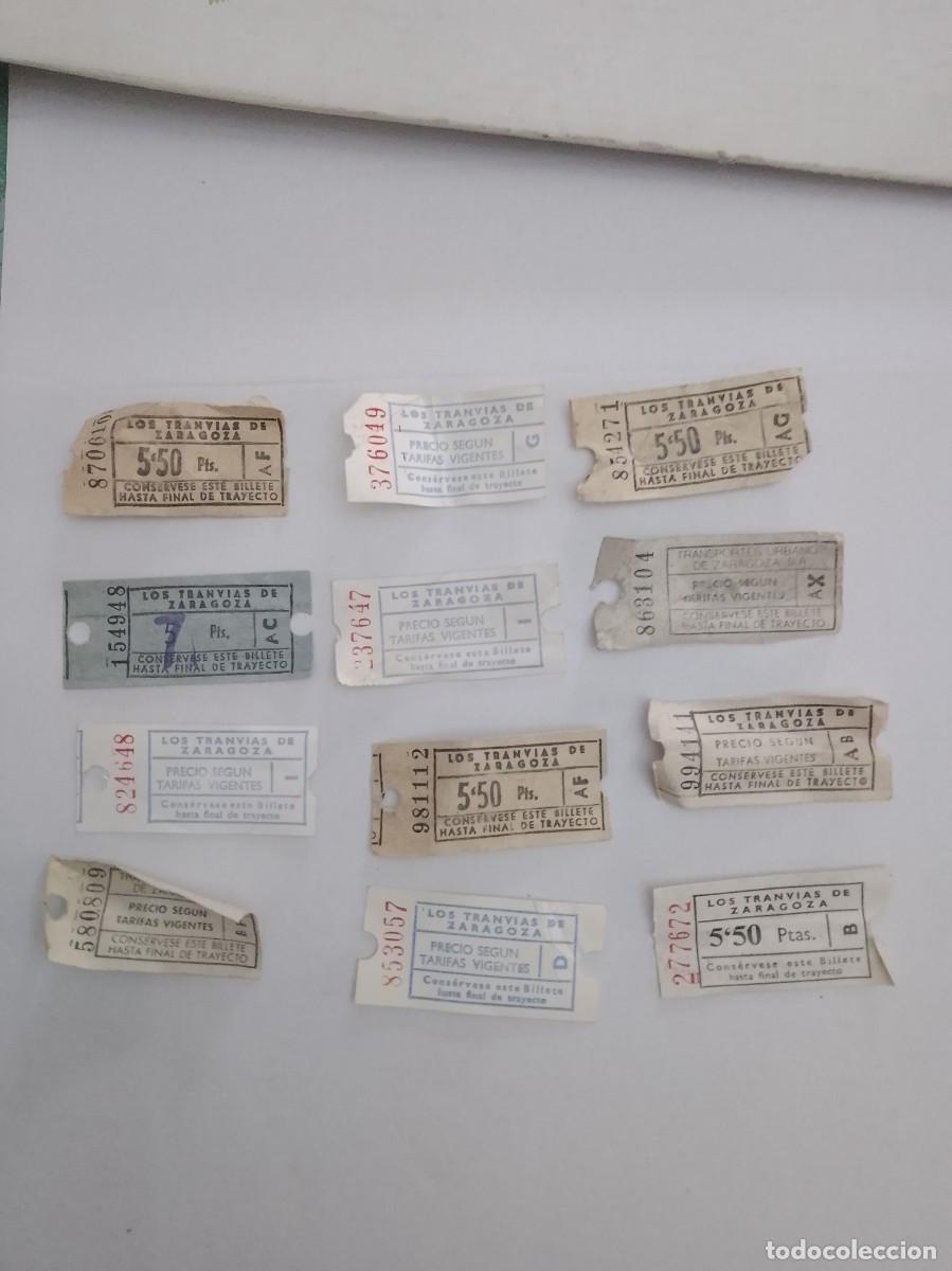 Sammeln von Fahrkarten: Billetes de tranv&iacute;a ,lote, 12 unidades a&ntilde;os 60,70,