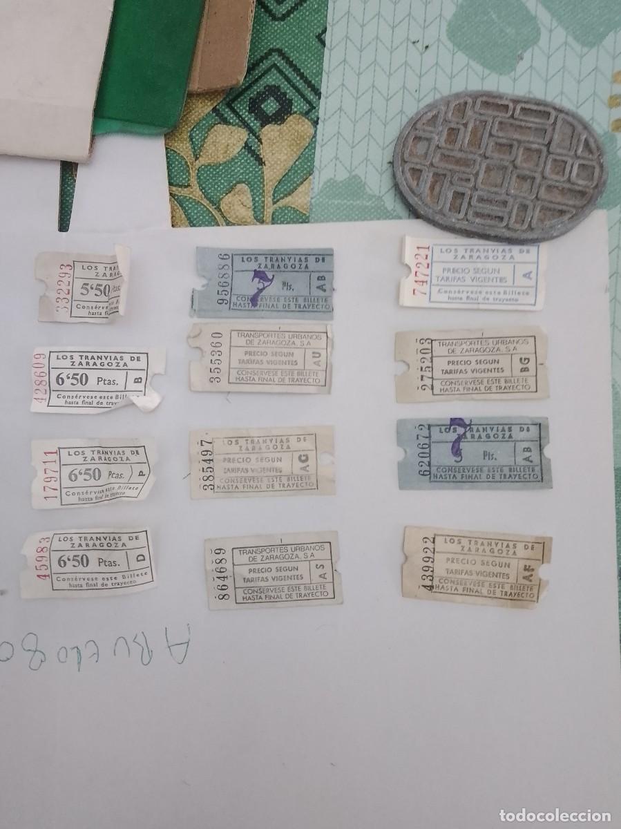 Sammeln von Fahrkarten: Billetes de tranv&iacute;a ,lote, 12 unidades a&ntilde;os 60,70,
