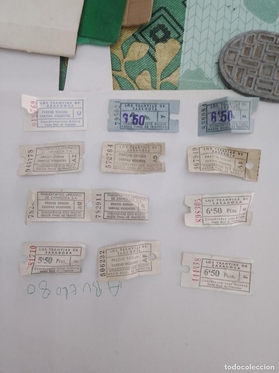Sammeln von Fahrkarten: Billetes de tranv&iacute;a ,lote, 12 unidades a&ntilde;os 60,70,