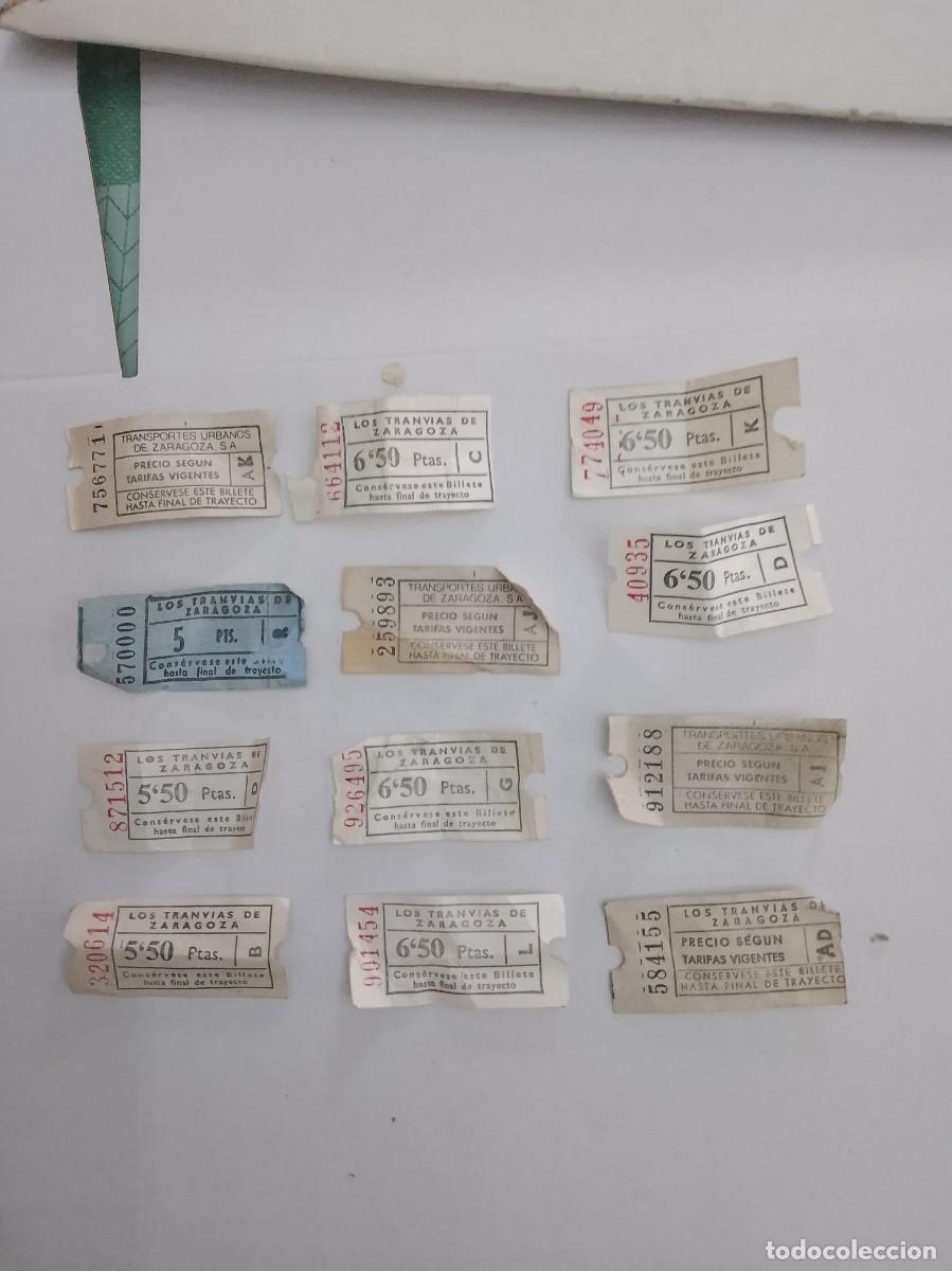 Sammeln von Fahrkarten: Billetes de tranv&iacute;a ,lote, 12 unidades a&ntilde;os 60,70,