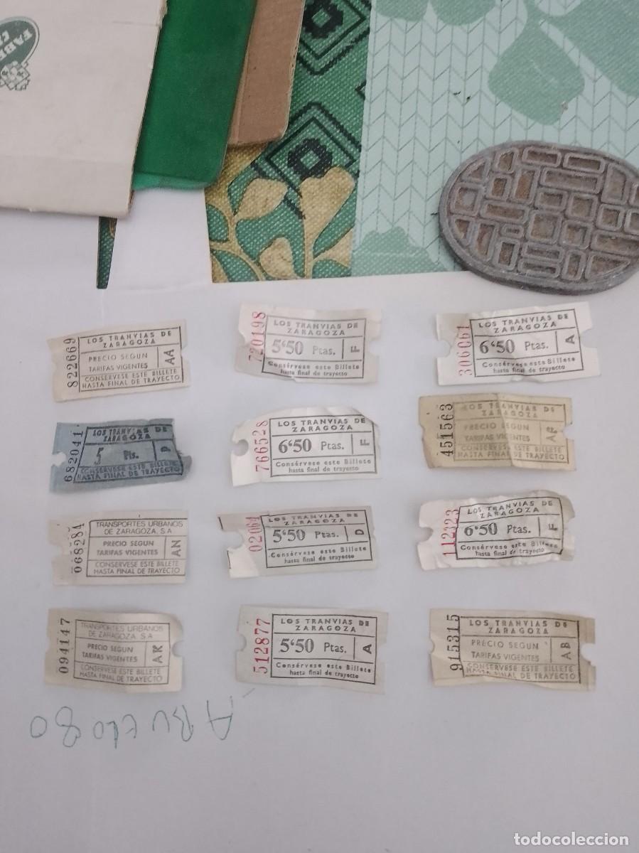 Sammeln von Fahrkarten: Billetes de tranv&iacute;a ,lote, 12 unidades a&ntilde;os 60,70,