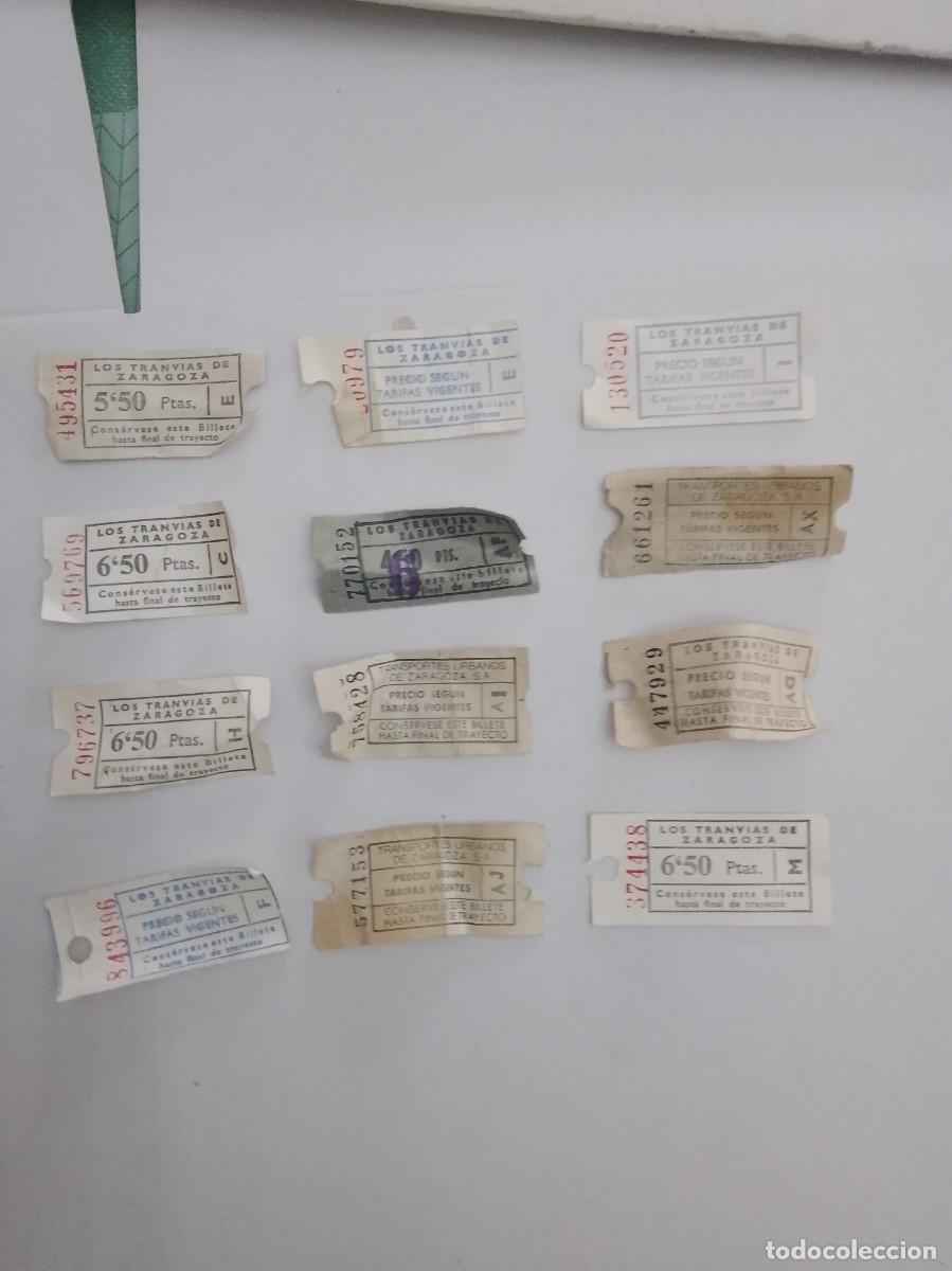 Sammeln von Fahrkarten: Billetes de tranv&iacute;a ,lote, 12 unidades a&ntilde;os 60,70,