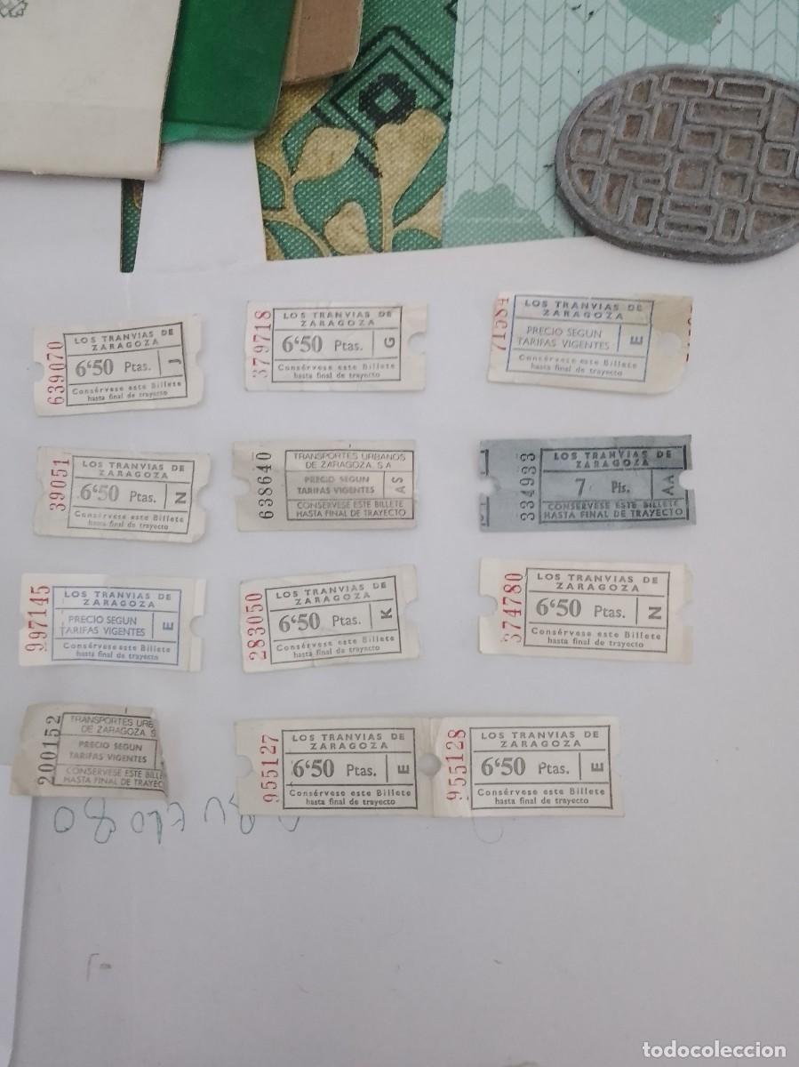 Sammeln von Fahrkarten: Billetes de tranv&iacute;a ,lote, 12 unidades a&ntilde;os 60,70,