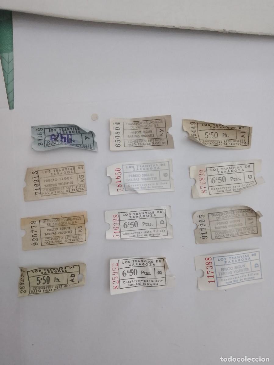 Sammeln von Fahrkarten: Billetes de tranv&iacute;a ,lote, 12 unidades a&ntilde;os 60,70,