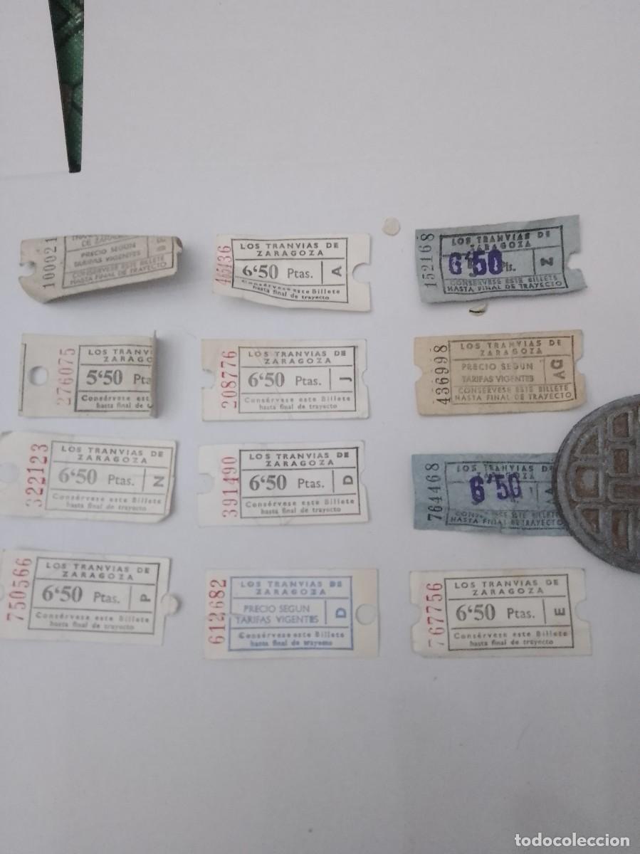 Sammeln von Fahrkarten: Billetes de tranv&iacute;a ,lote, 12 unidades a&ntilde;os 60,70,