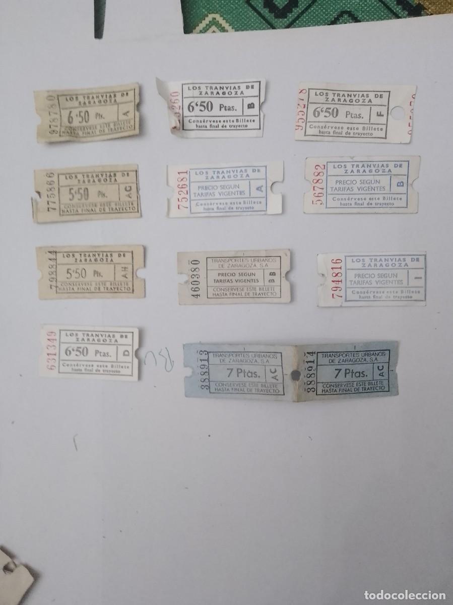 Sammeln von Fahrkarten: Billetes de tranv&iacute;a ,lote, 12 unidades a&ntilde;os 60,70,