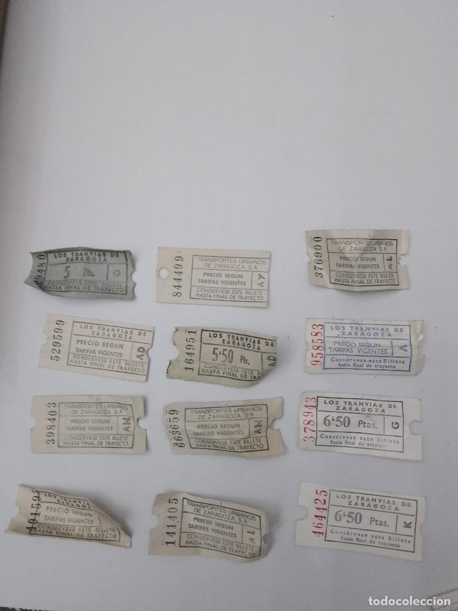 Sammeln von Fahrkarten: Billetes de tranv&iacute;a ,lote, 12 unidades a&ntilde;os 60,70,