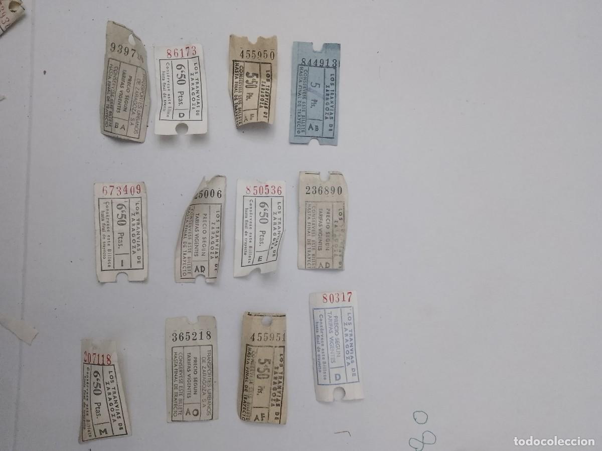 Sammeln von Fahrkarten: Billetes de tranv&iacute;a ,lote, 12 unidades a&ntilde;os 60,70,