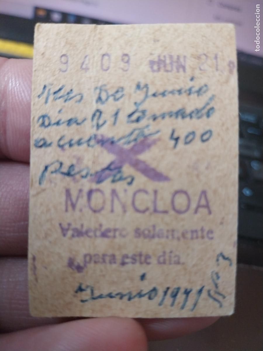 Sammeln von Fahrkarten: METRO MADRID BILLETE ANTIGUO CREO A&Ntilde;OS 60 ESTACI&Oacute;N MONCLOA SIN PRECIO ASPA ESCRITO FRONTAL